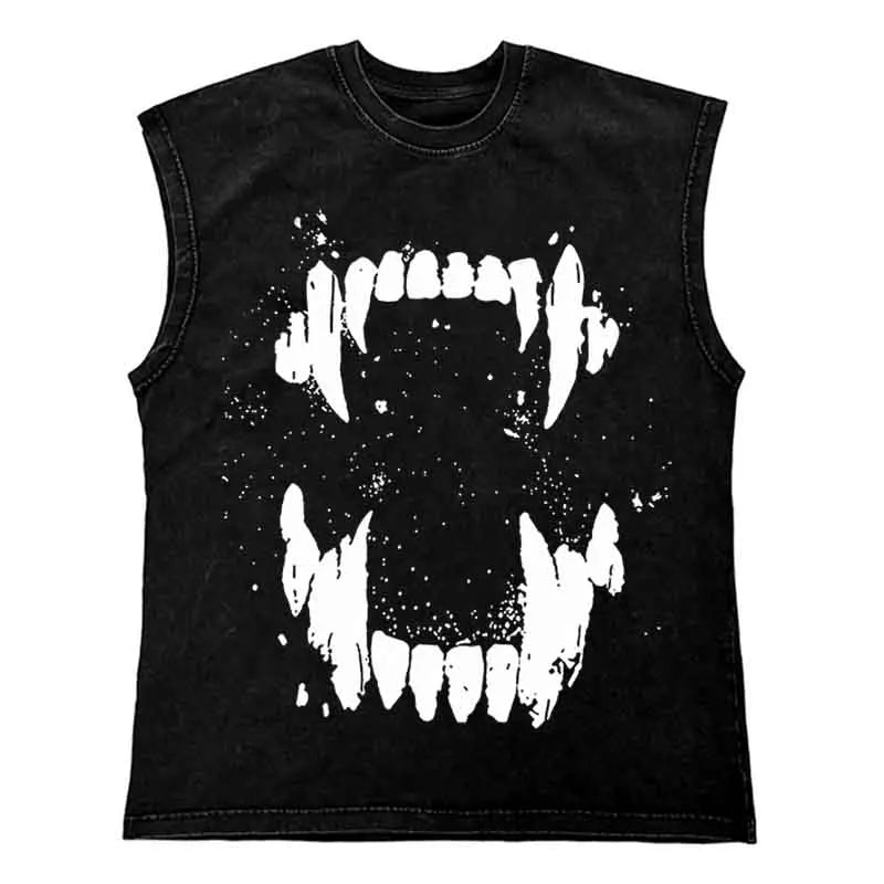 Gangsta T-Shirt - Verwaschenes Tank Top für Männer