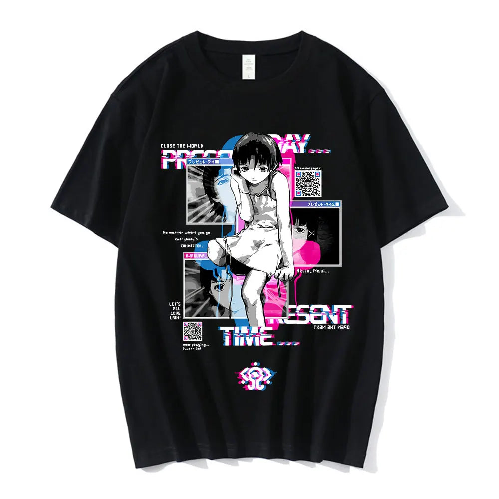 Experimentos en serie Lain Tee Unisex Ciencia ficción Manga