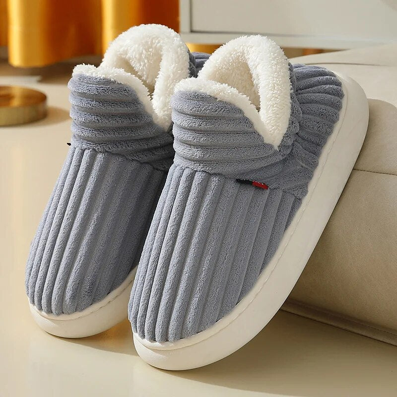 Pantuflas de invierno unisex acogedoras con forro de piel
