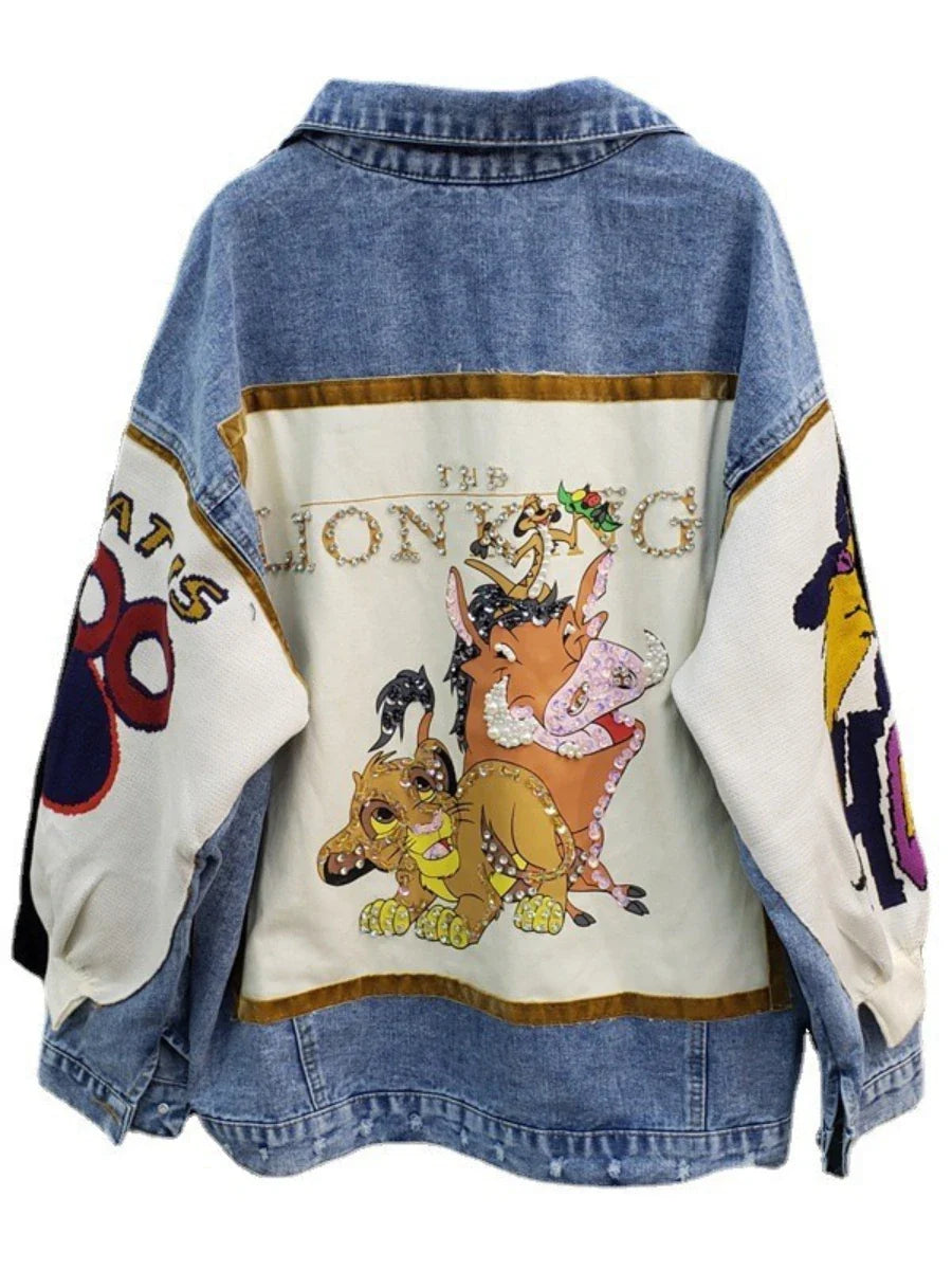 Wild Kingdom Denim Jacket - Majestic Edition for Women