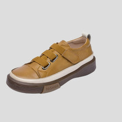 Hook & Loop Leather Sneakers for Women