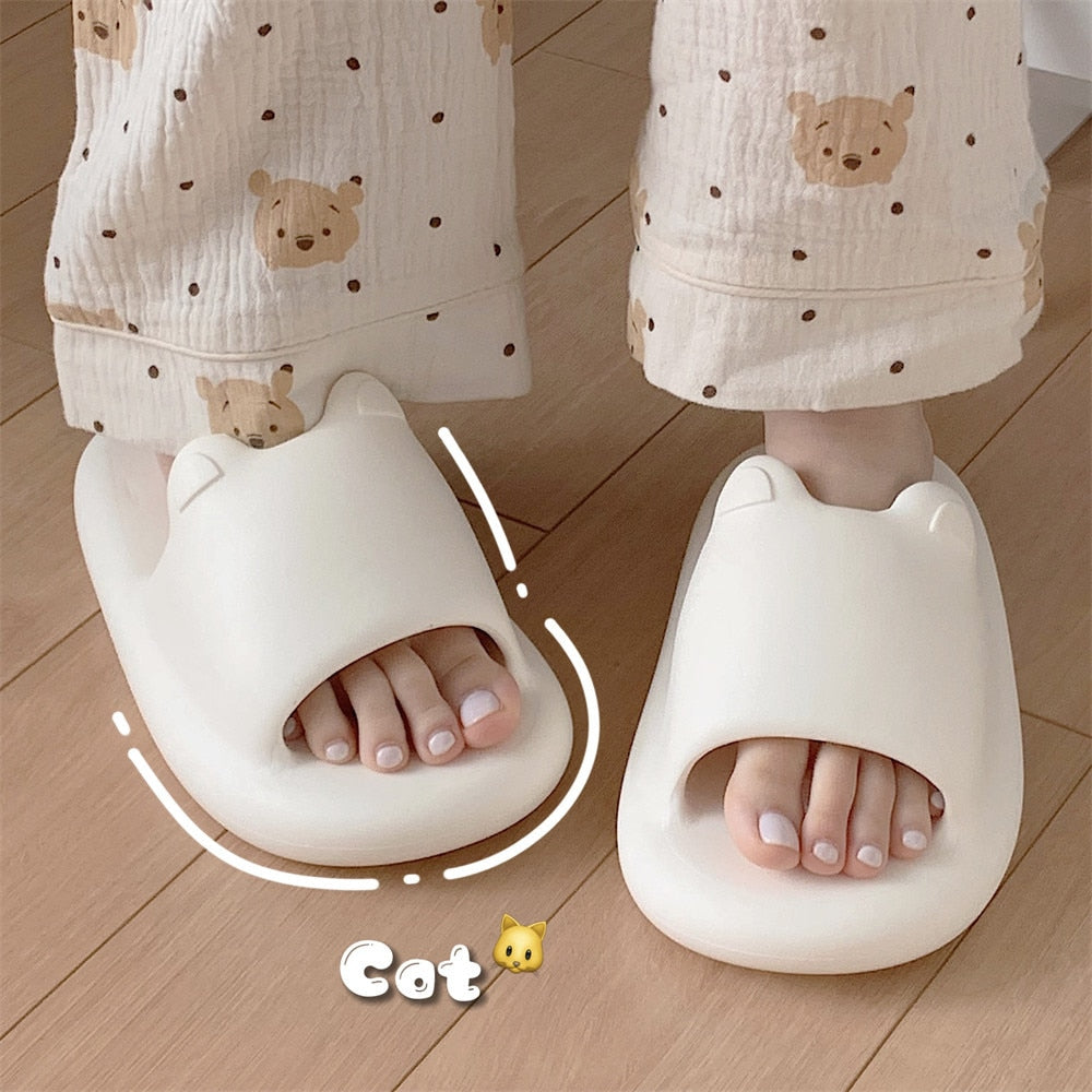 Cat Beach Slides for Women