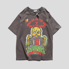 Camisetas unisex con estampado de calaveras de Kanye