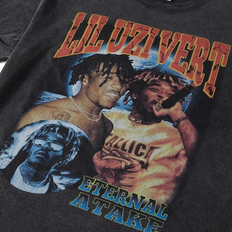 Camiseta gráfica extragrande - Lavada Lil Uzi Vert