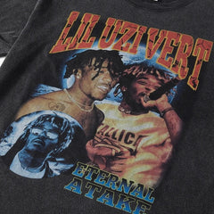 Camiseta gráfica extragrande - Lavada Lil Uzi Vert