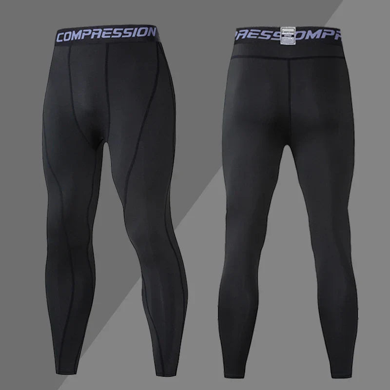 Fitness Compression Trousers Men's Tight Leggings for Gym and Athletics