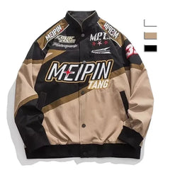 Embroidered Racing Jacket for Men