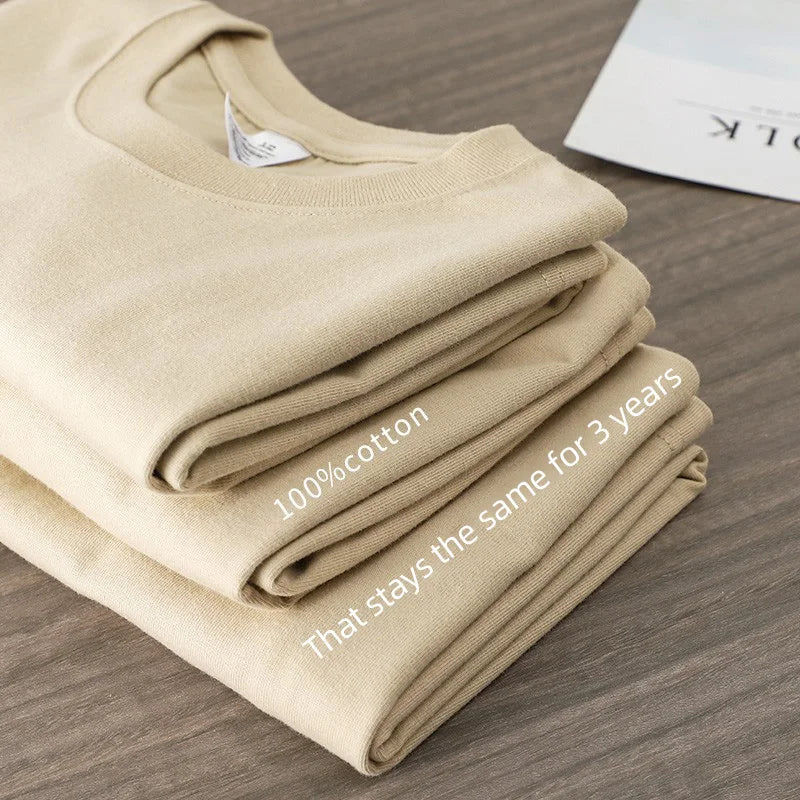Camisetas unisex extragrandes de algodón sólido y pesado de 9.9 oz