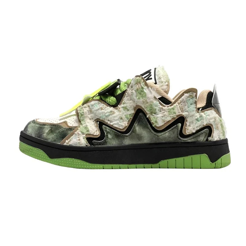 Grüne Sneakers im Camouflage-Print von Broken Style