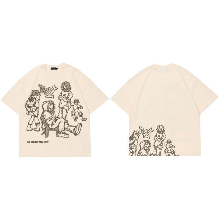 Camisetas de verano unisex de estilo urbano