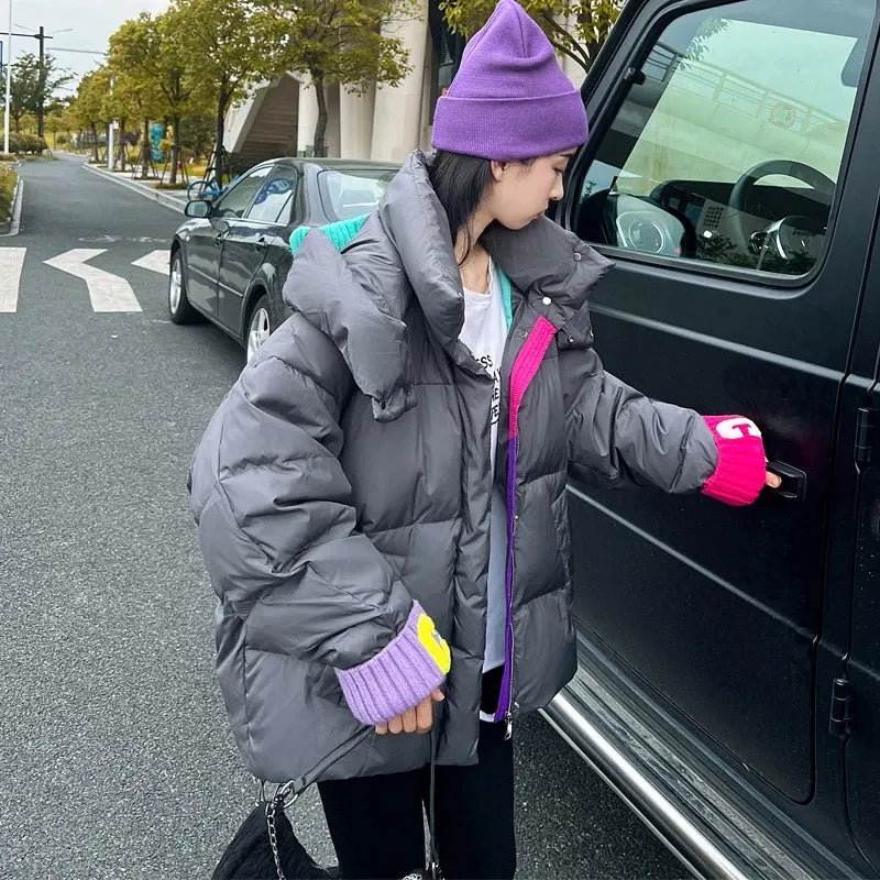 Chaqueta holgada y cálida de invierno para mujer