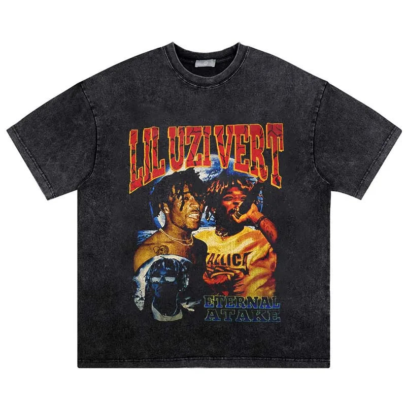 Camiseta gráfica extragrande - Lavada Lil Uzi Vert