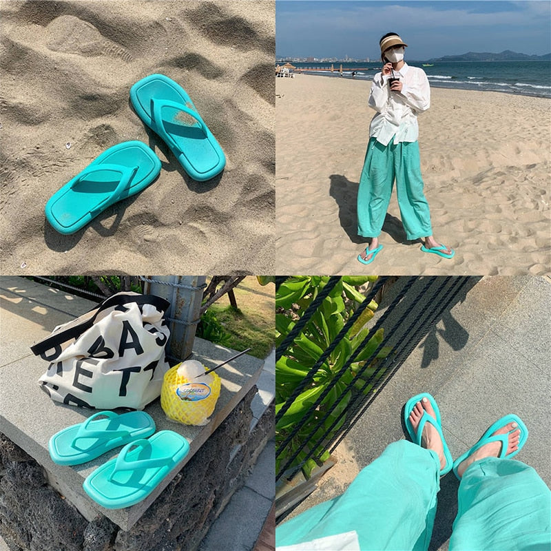 Chanclas de playa elegantes para mujer