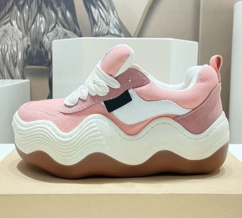 Chunky Sneakers Wave Plateau für Damen