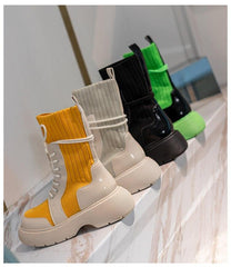 Lace-up Tube Boots for Women