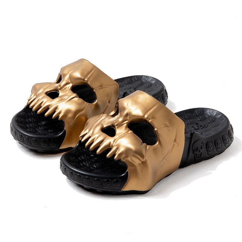 Chanclas con cabeza de calavera para hombre