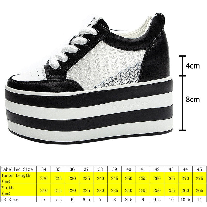 Platform Sneakers for Women - Mixed Colors Shoes