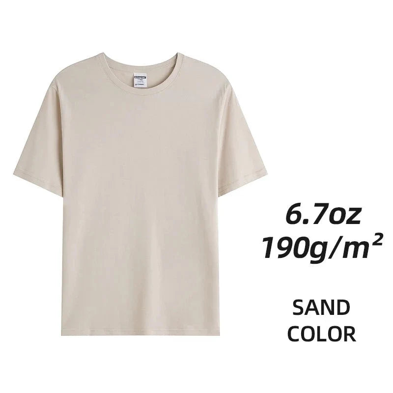 Camisetas de uniforme unisex de algodón peinado liso