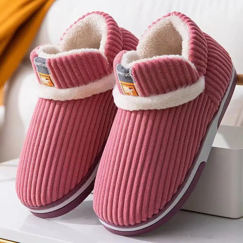 Pantuflas de invierno unisex acogedoras con forro de piel