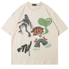 Camiseta gráfica extragrande - Corazón para hombre