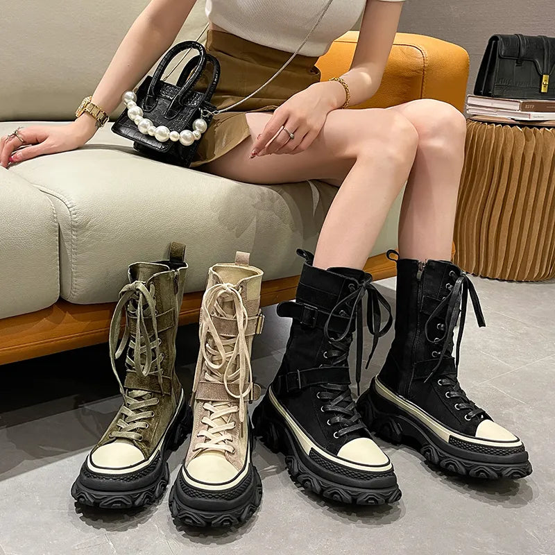 Botas de estilo europeo para mujer