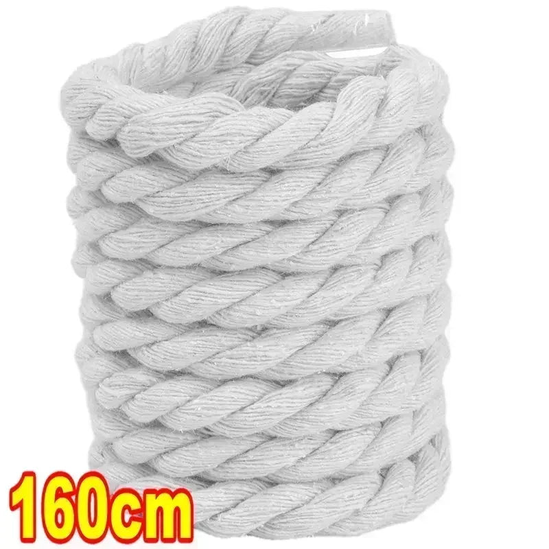 Dynamic Duo 2PCS Thick Cotton Line Weaving Twisted Rope Shoelaces (120-160CM)