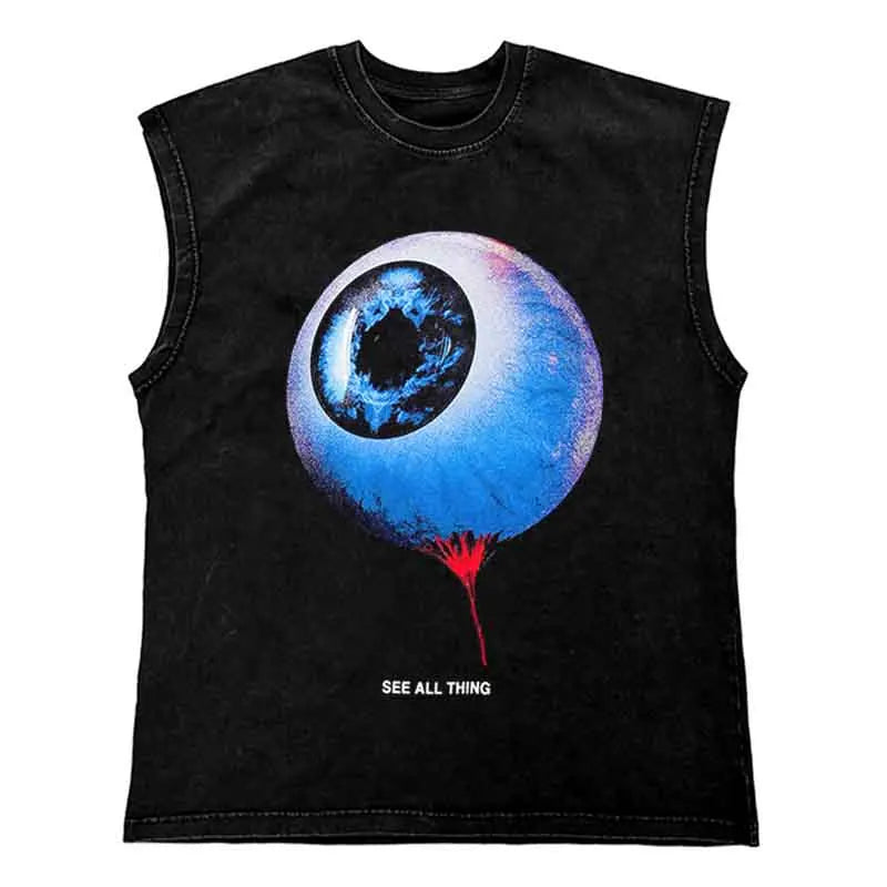 Gangsta T-Shirt - Verwaschenes Tank Top für Männer