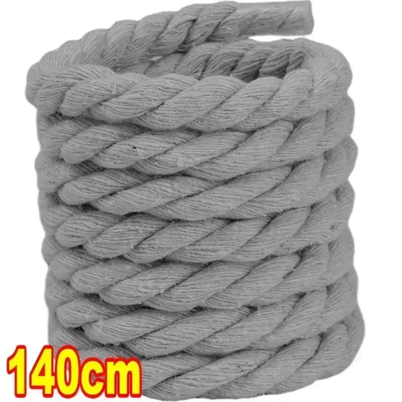 Dynamic Duo 2PCS Thick Cotton Line Weaving Twisted Rope Shoelaces (120-160CM)