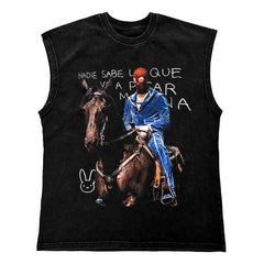 Gangsta T-Shirt - Verwaschenes Tank Top für Männer
