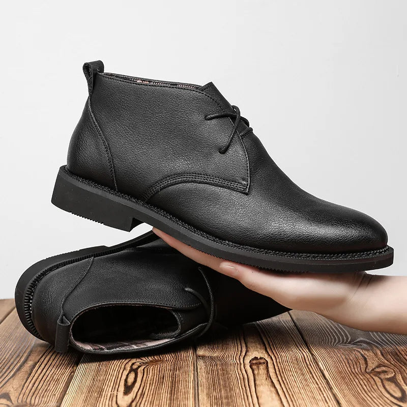 Botas Chelsea de cuero para hombre