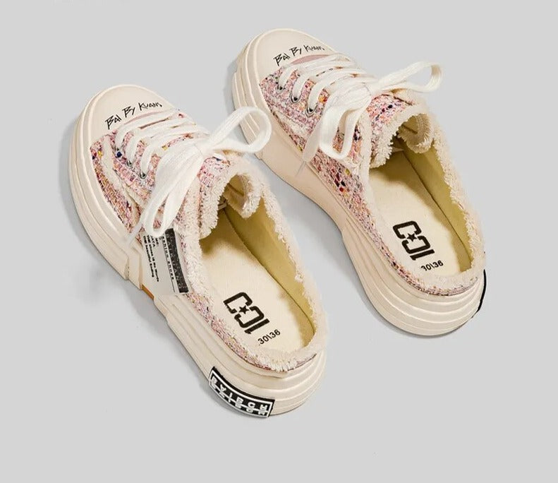 Teen Girl's Canvas Slip-On Sneaker Sandals