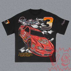 Dale Earnhardt 3 Nascar Motosport Übergroßes schwarzes T-Shirt