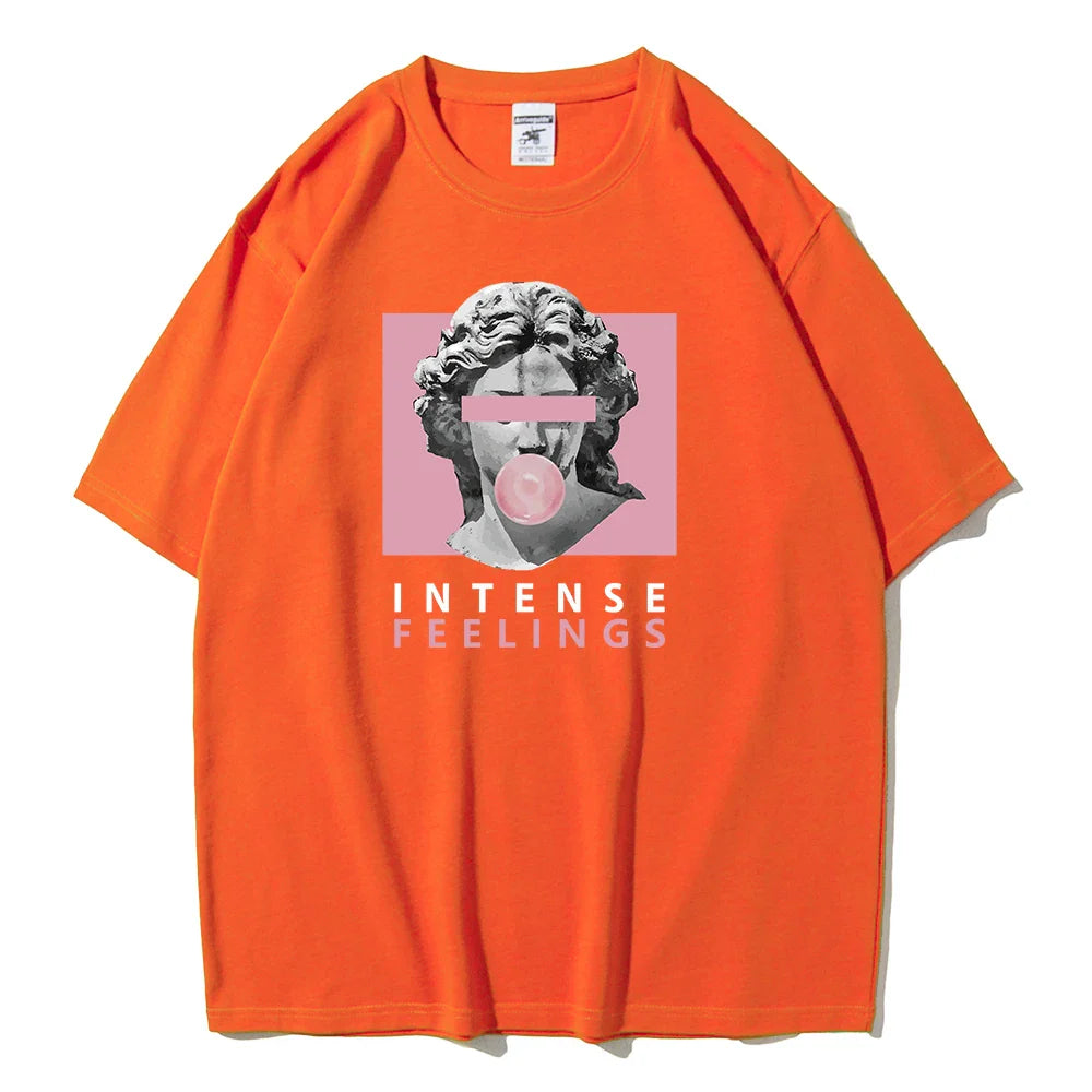 Camiseta gráfica extragrande para mujer "Intense Feelings"