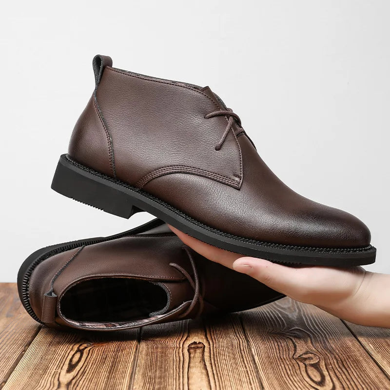 Botas Chelsea de cuero para hombre