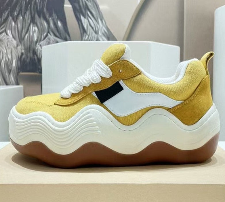 Chunky Sneakers Wave Plateau für Damen