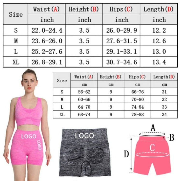 Pantalones cortos push up de fitness para mujer