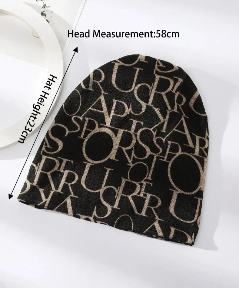 Stylische Hip-Hop-Slouchy-Beanie für Unisex – weicher Stretch-Strick