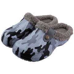 Indoor-Clogs mit flauschigem Fellfutter für Damen
