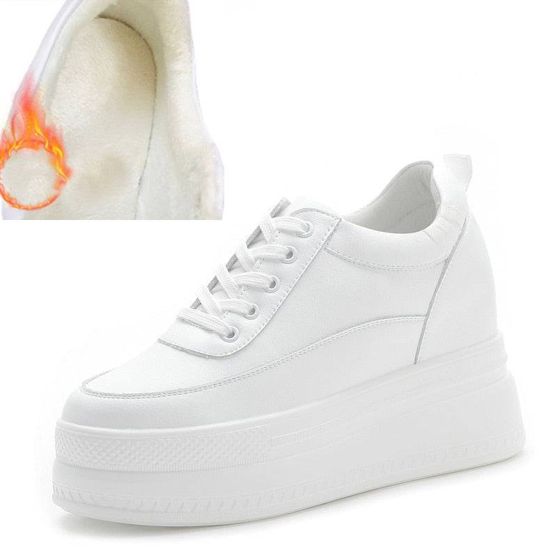 Women's 9cm Platform Wedges Closed Sneakers