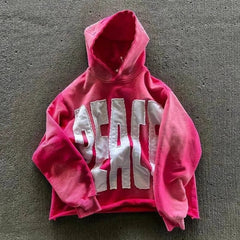 Sudadera con capucha unisex estilo holgado Peace