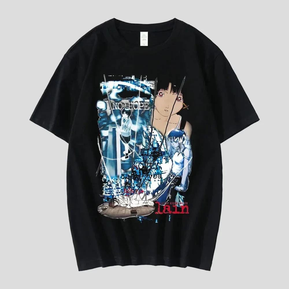 Experimentos en serie Lain Tee Unisex Ciencia ficción Manga