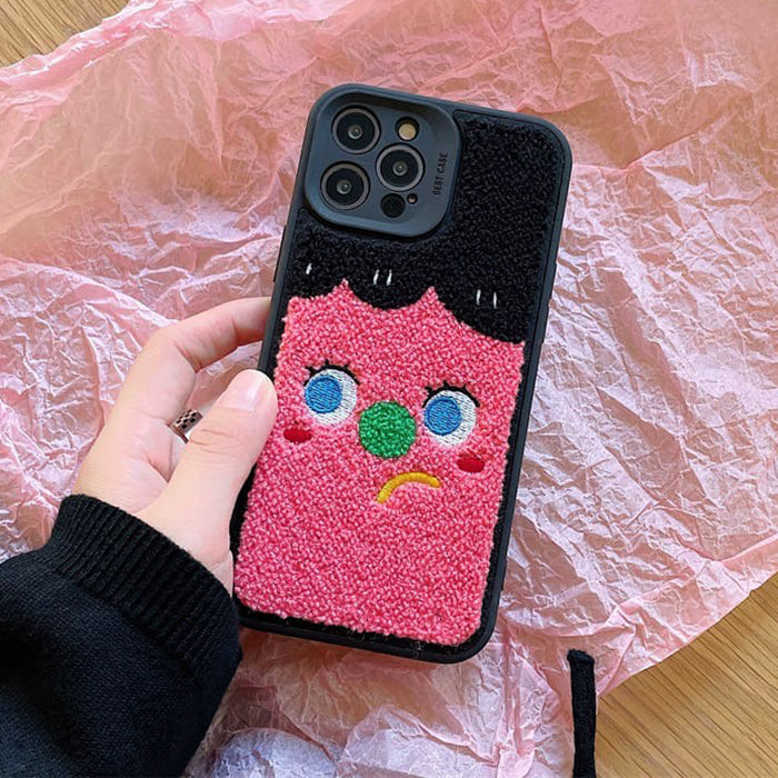 Funda para iPhone con diseño triste y feliz