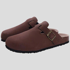 Boston Clogs aus Wildleder für Damen mit Kork-Innensohle