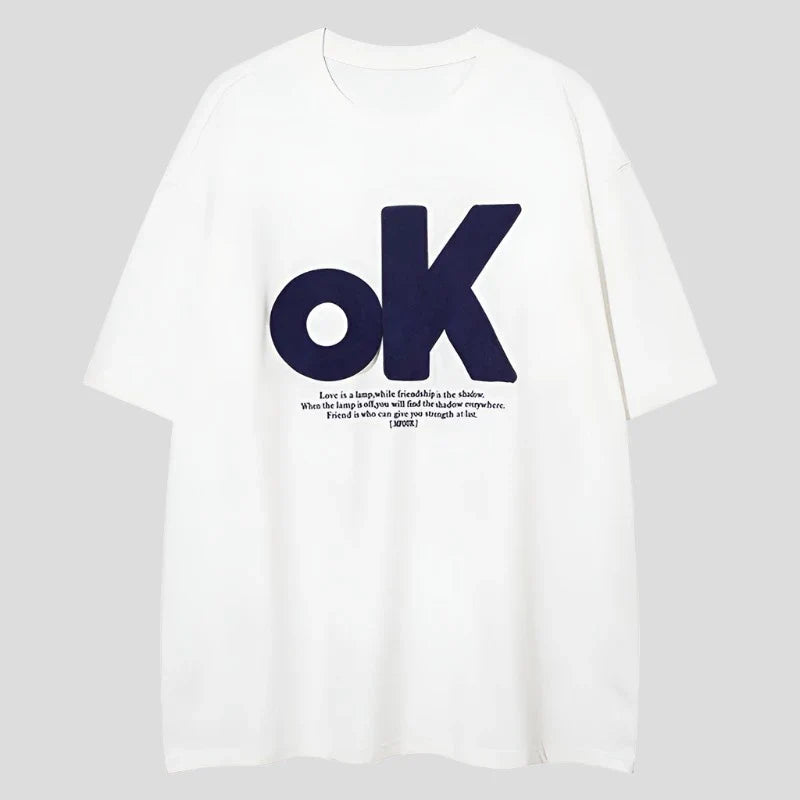 Graphic Oversized T Shirt - OK Patchwork