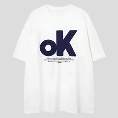 Graphic Oversized T Shirt - OK Patchwork