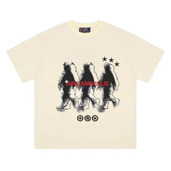 Camisetas de verano de algodón extragrandes para hombre con estética Dream-Walk