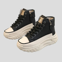 Bequeme, luxuriöse High-Top-Plateau-Sneakers für Damen