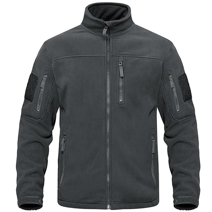 Tactical Warmth and Style Men's Full-Zip Fleece Jacket