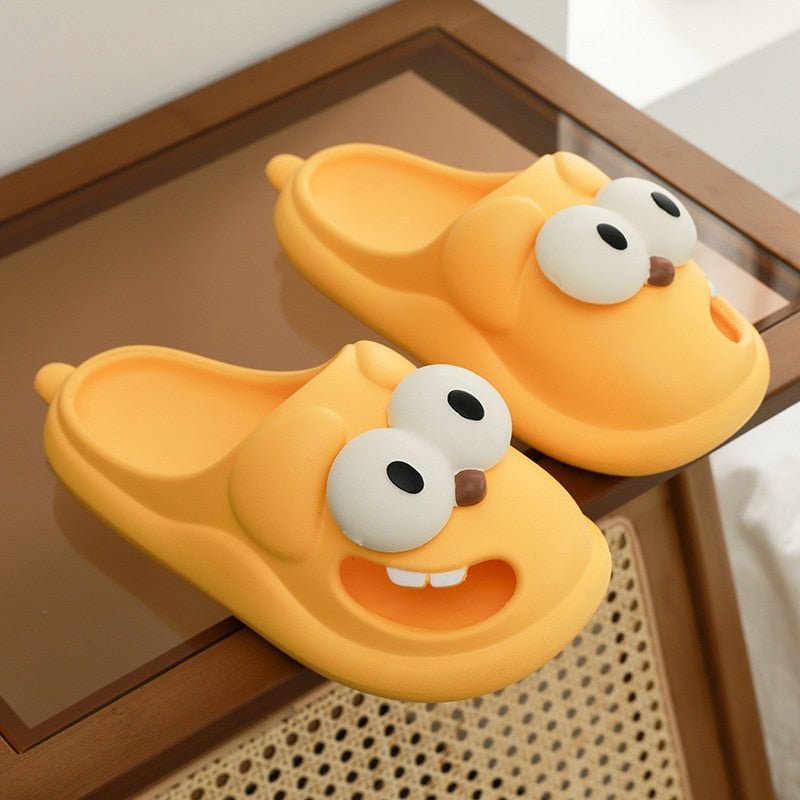 Funny Eyes Unisex Cartoon Beach Slides