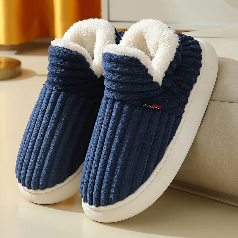 Pantuflas de invierno unisex acogedoras con forro de piel